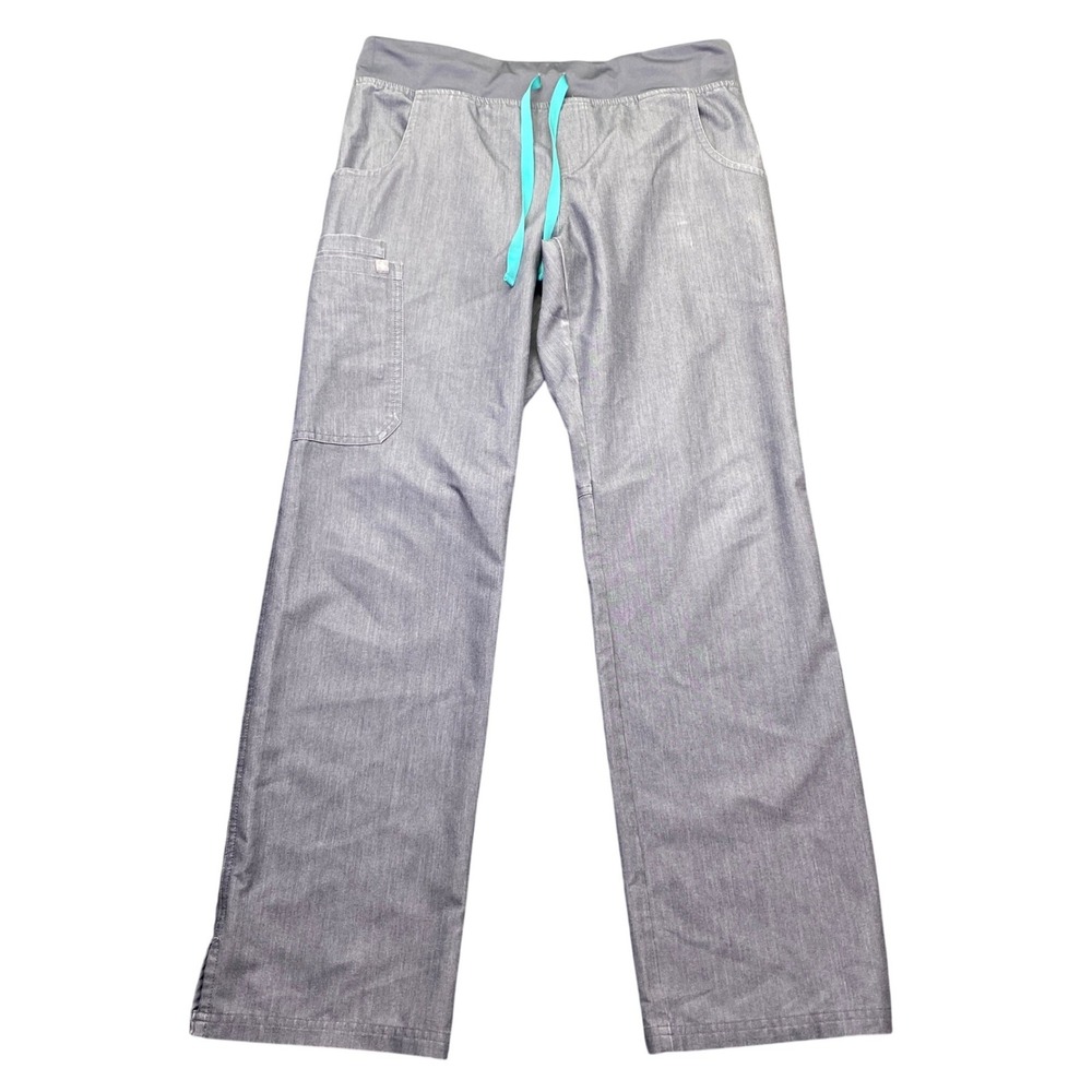 FIGS Technical Collection Grey Scrub Pants Women Small T21004 Heathered Grey
